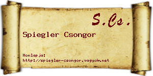 Spiegler Csongor névjegykártya