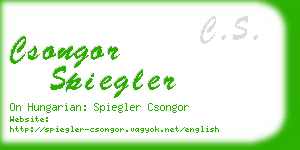 csongor spiegler business card